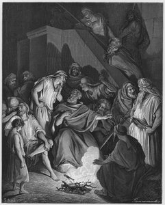 Petrus verloochent Christus door Gustave Dore